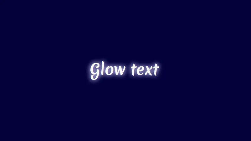 CSS Glow Text Effect