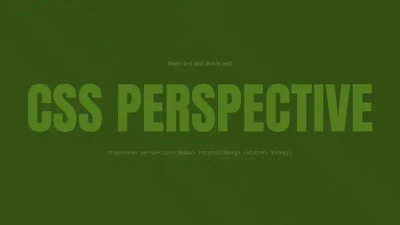 CSS Perspective Examples