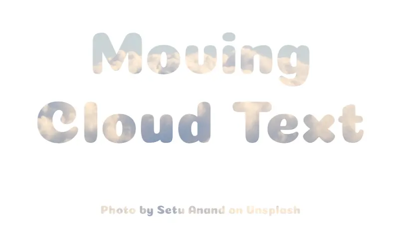 Moving Cloud Text