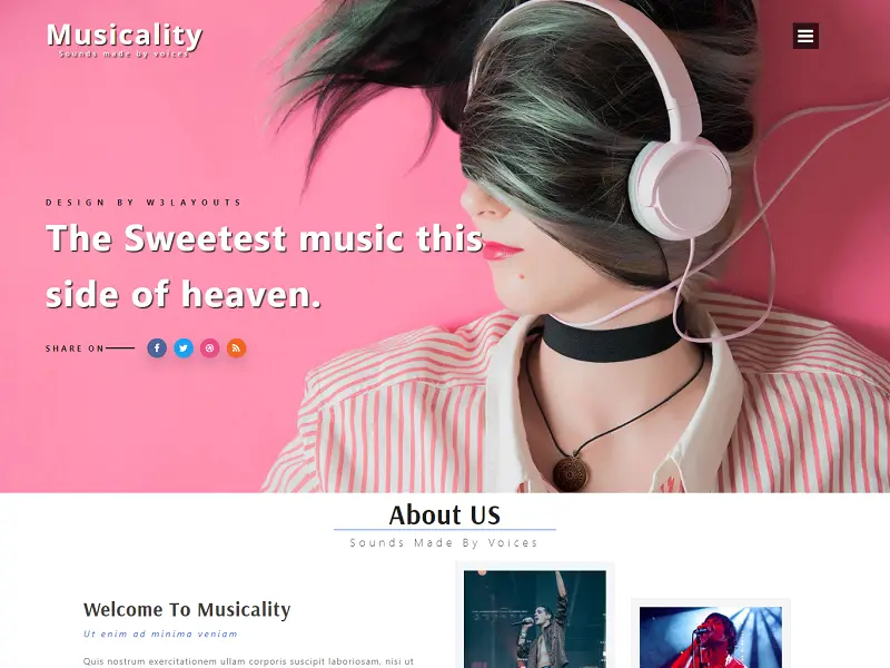 Musicality: Free Music HTML Website Templates