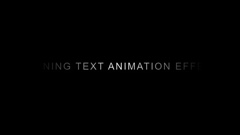 Shining Text Animation Effects