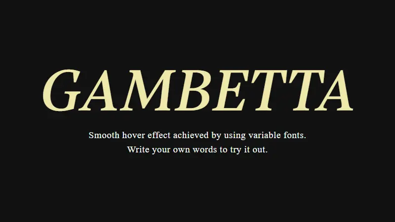 Variable Fonts Hover: CSS Text Effects