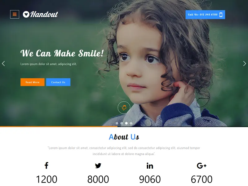 Handout Free Charity HTML Website Template